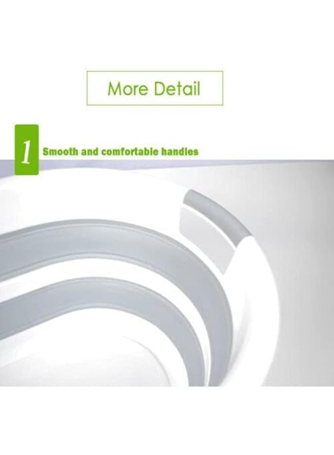 سلة الغسيل القابلة للطي– سلة ملابس فاخرة من الاستك المقاوم للحرارة – سلة غسيل قابلة للطي ومضادة للانزلاق – مقابض مريحة – صندوق تخزين مثالي للملابس - Image 3